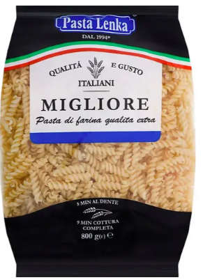 Макаронні вироби PASTA LENKA Спіраль 800 г